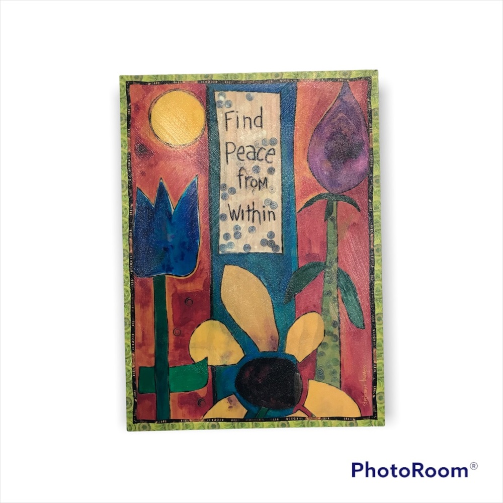 Wall Art Canvas Print Boho Colourful Vibrant Tulip Sunflower Sun Home Bohemian